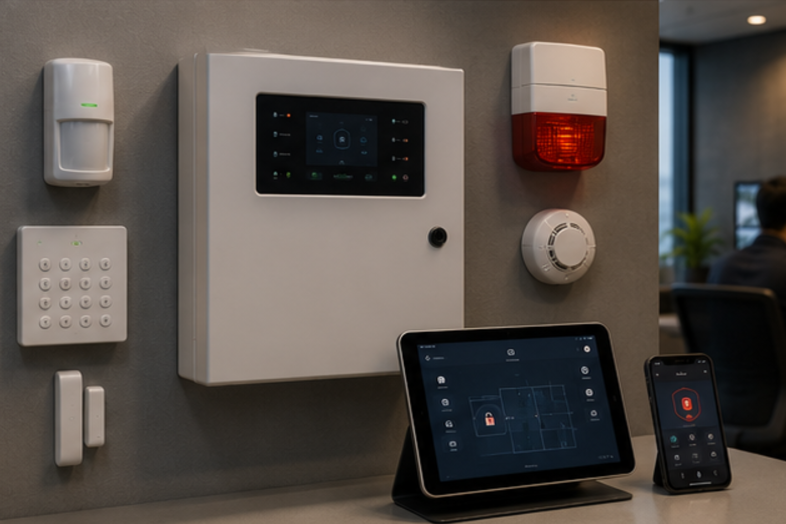 ASTRALINX Intrusion Control Panel and Sensors